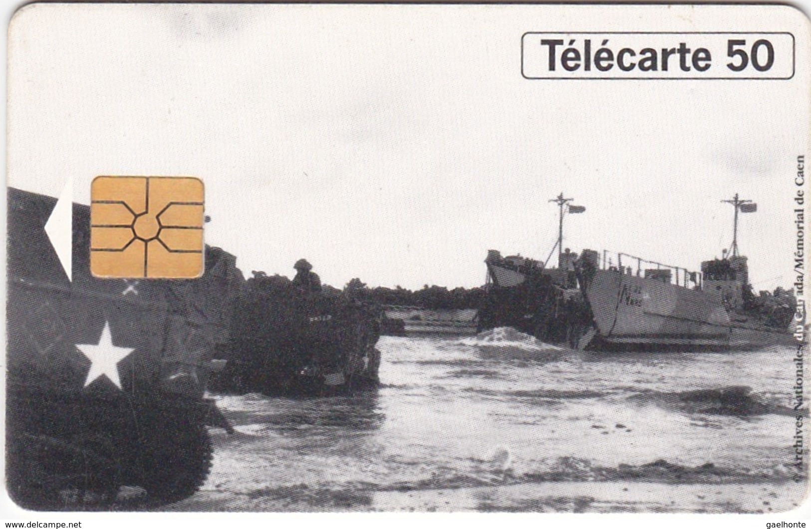 TC120 TÉLÉCARTE 50 UNITÉS - 1944-1994 - 50ème ANNIVERSAIRE DES DEBARQUEMENTS... - BERNIERES SUR MER 06 JUIN 1944 - Leger