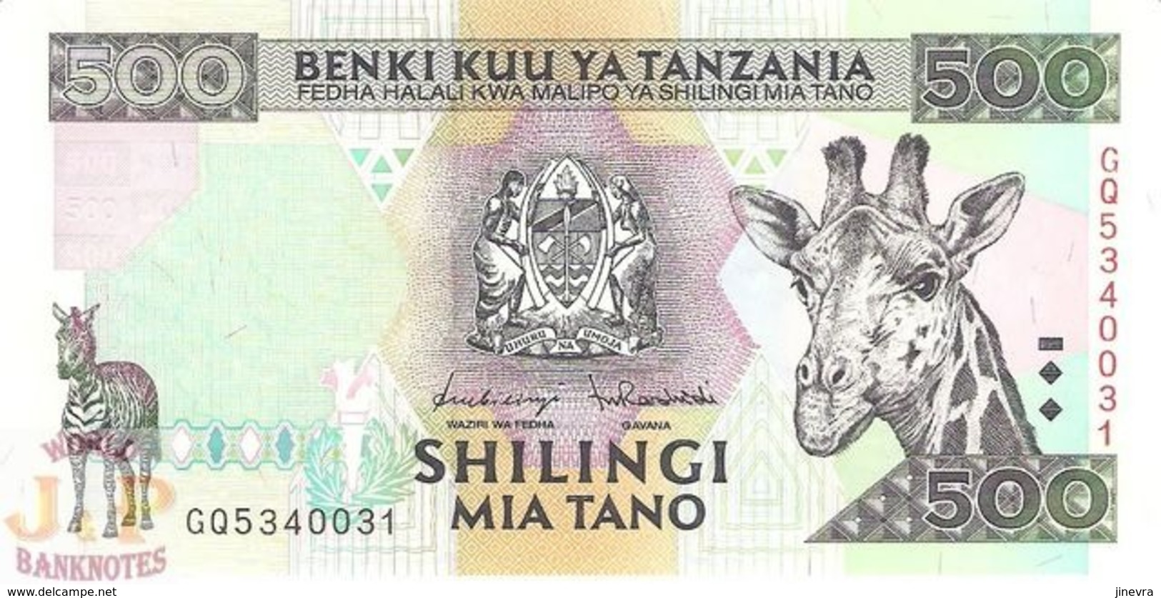 TANZANIA 500 SHILINGI 1997 PICK 30 UNC - Tanzania