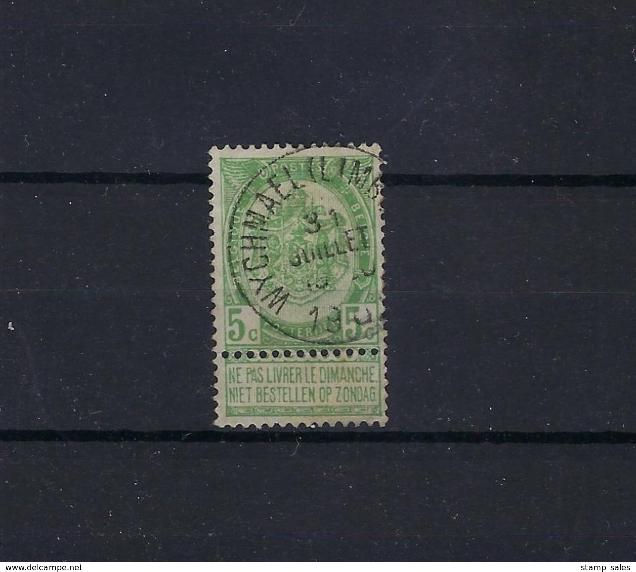 N°56 (ntz) GESTEMPELD Wychmael (Limbourg) COBA € 6,00 - 1893-1907 Armoiries