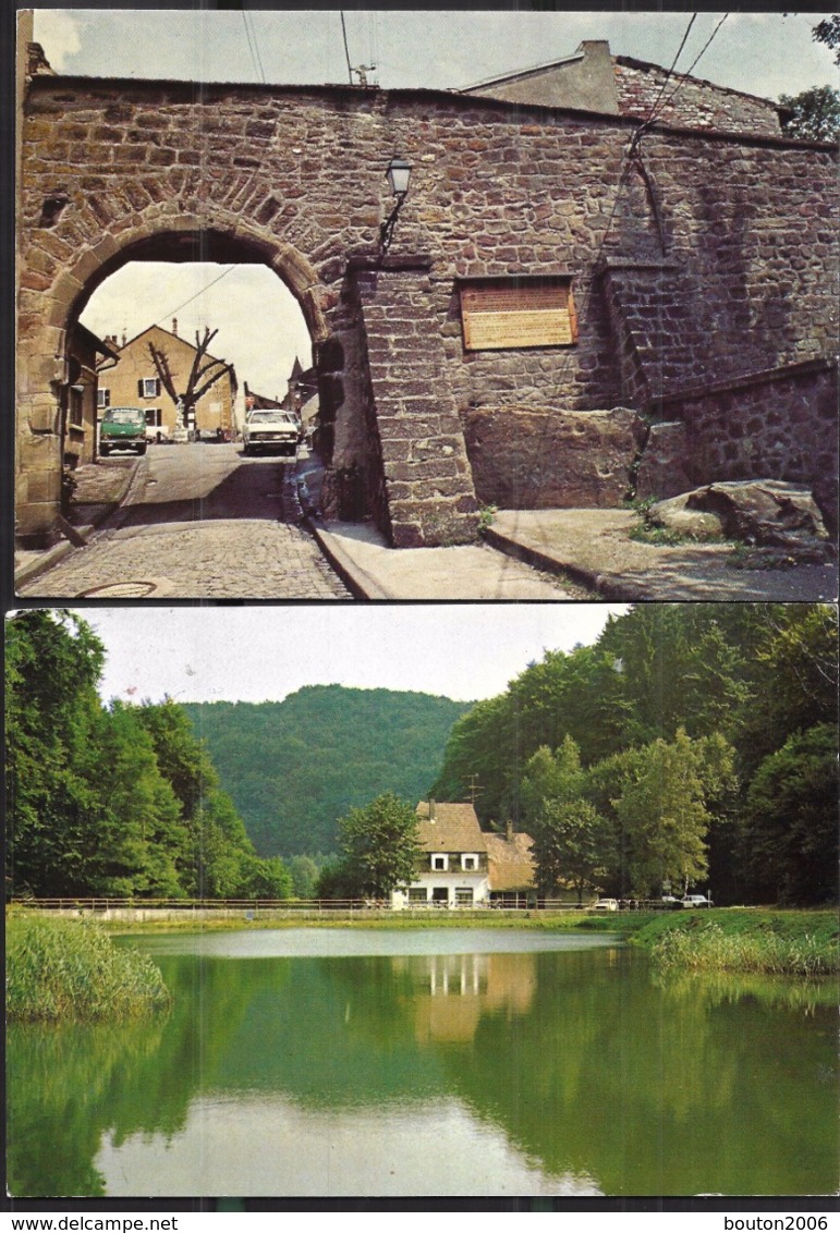 Hombourg Haut 2 X Cartes La Papiermühle Et La Vieille Porte 1988 1990 - Freyming Merlebach