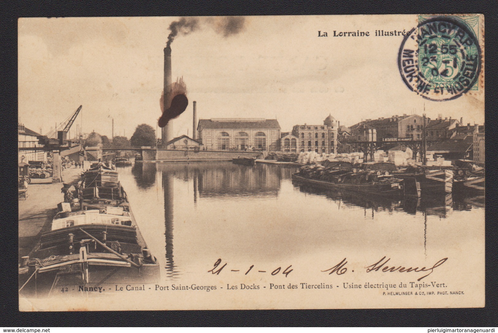 19109 Nancy - Le Canal -Port Saint Georges - Les Docks - Pont De Tiercelins - Usine électrique Du Tapis Vert  F - Nancy