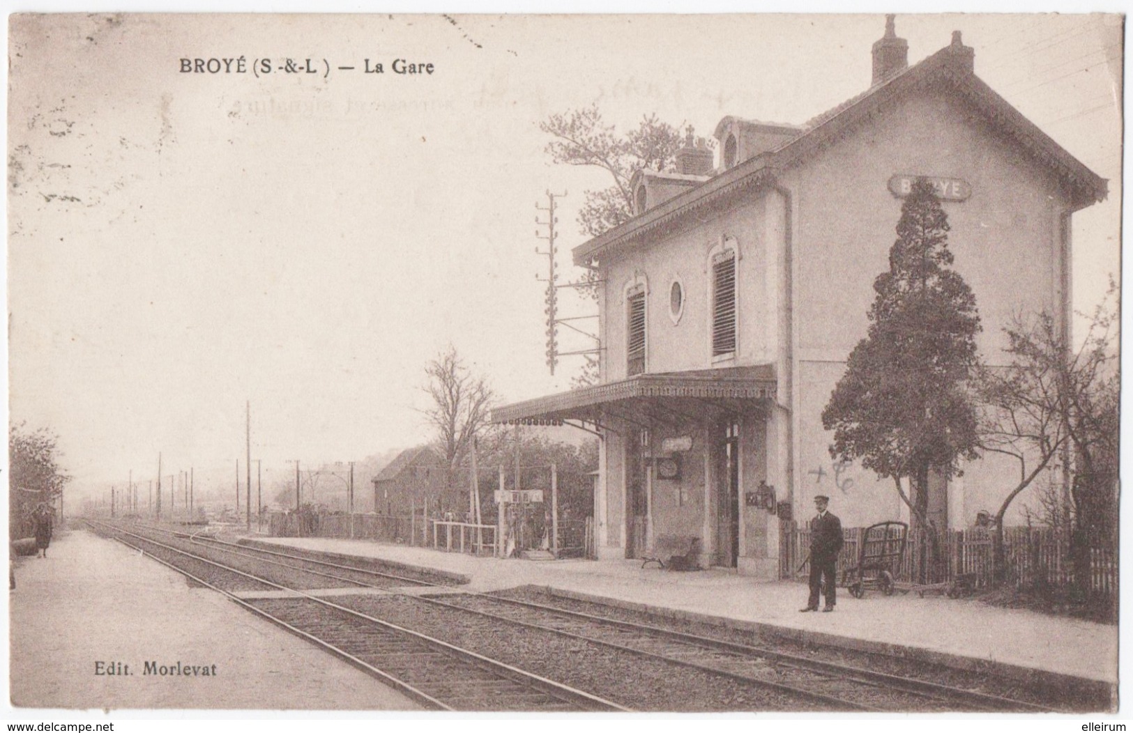 BROYE (71) LA GARE. 1922. - Autres & Non Classés