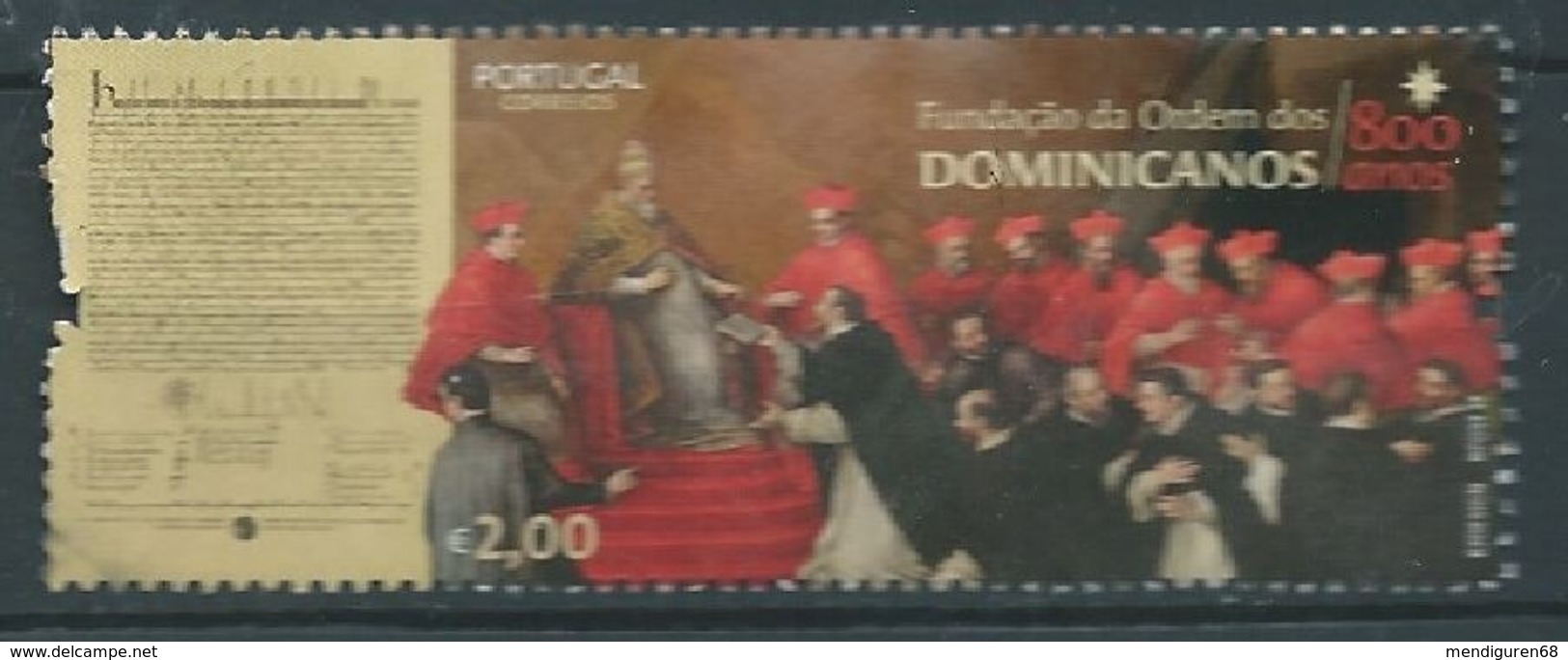 PORTUGAL 2017 FROM M/S 800 YEARS DOMINICANOS FUNDATION FALT DENTS USED  YT 4092 - Used Stamps