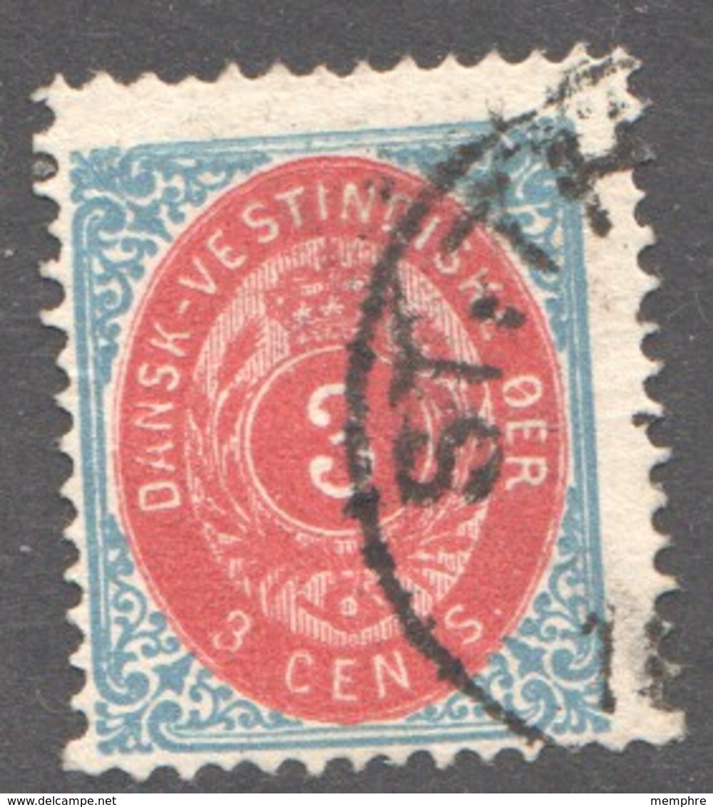 DWI  3 Cents  Sc 6b  Used - Denmark (West Indies)