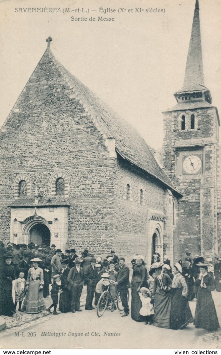 Savennières (49 Maine Et Loire) église - Sortie De La Messe - édit ML 205 - Other & Unclassified