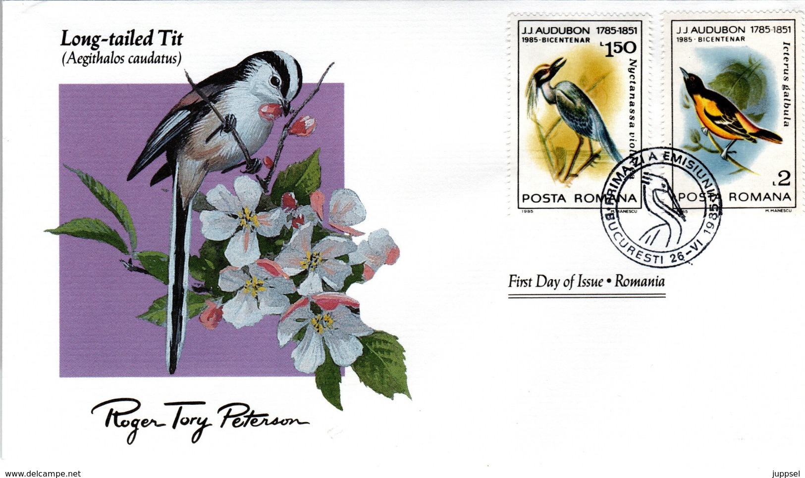 FDC ROMANIA  Birds  /  Oiseaux, ROUMANIE, Lettre De Première Jour,  AEGITHALOS  CAUDATUS - Sperlingsvögel & Singvögel