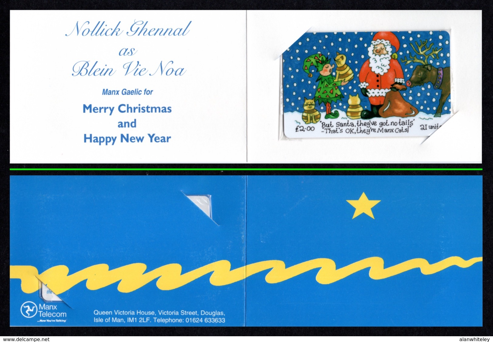 ISLE OF MAN 1995 Christmas: Presentation Pack Containing 1 Phonecard MINT/UNUSED - Man (Isle Of)
