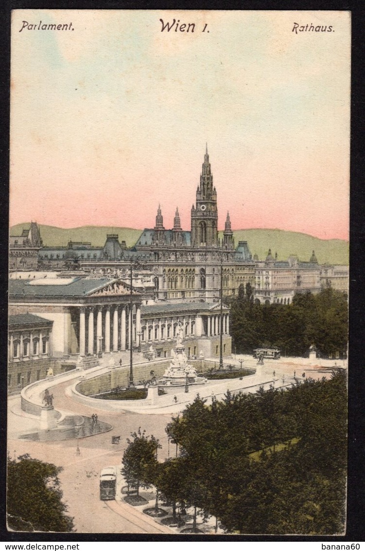 Wien, Parlament, 1909 Gelaufen - Ringstrasse