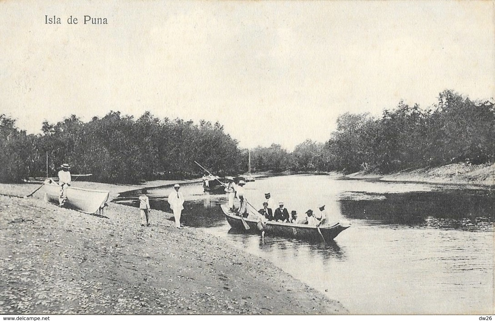 Isla (île) De Puna Sur Le Guayaquil (Equateur) - Touristes En Bateau - Carte Non Circulée - Ecuador