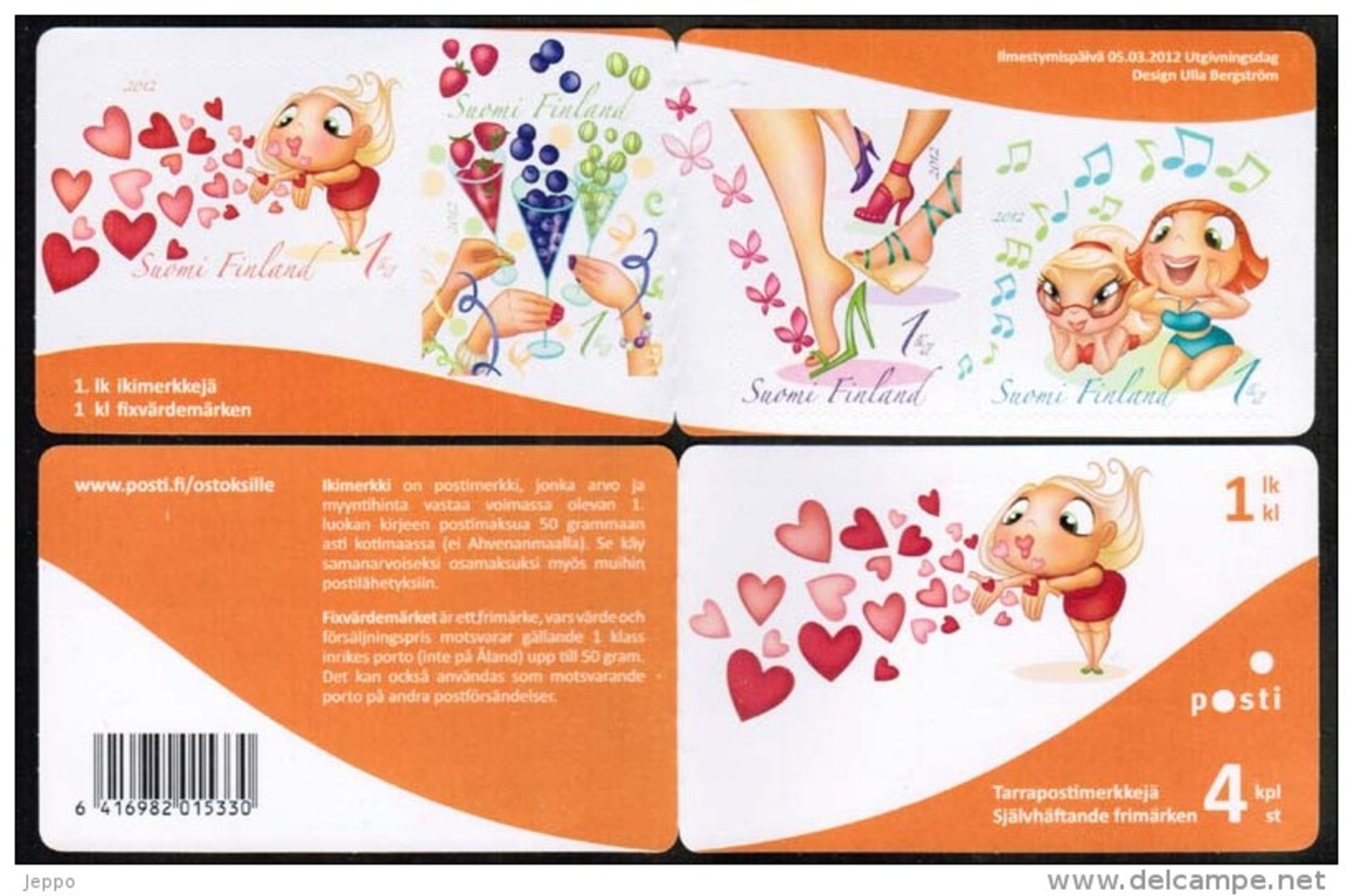 2012 Finland Booklet: Kisses Blown  MNH. - Booklets