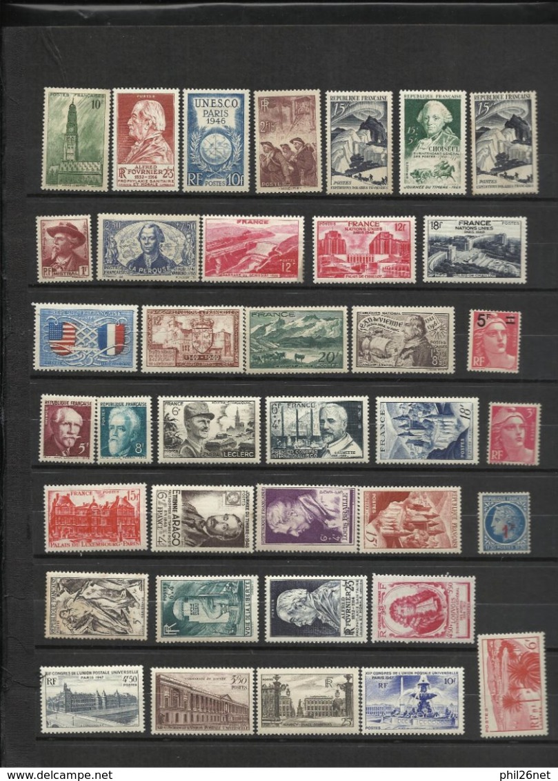 France    Lot  Timbres Neufs   * * / *  Et  ( *)   Entre  1900 à 1950  B/TB      Bonne Cote     Bradés   à  Saisir ! ! ! - Sammlungen (ohne Album)