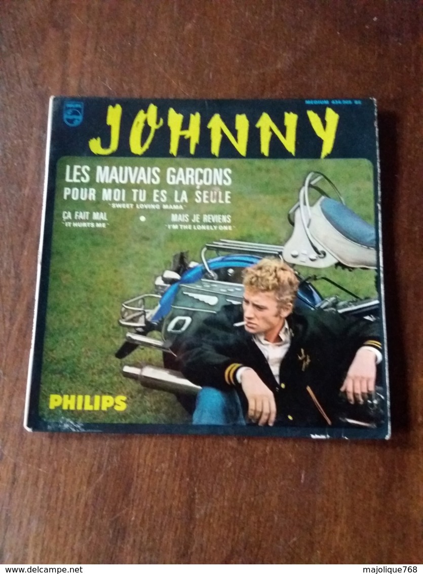 Disque De Johnny Hallyday - Les Mauvais Garçons - Philips 434.905 BE - 1964 - - Rock