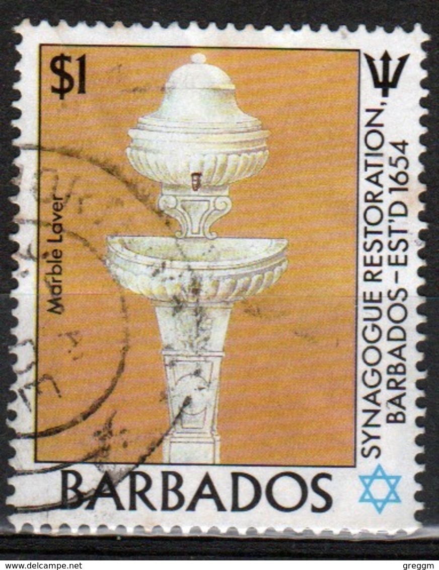 Barbados 1987 Single $1 Stamp Celebrating The Restoration Of Bridgetown Synagogue. - Barbados (1966-...)