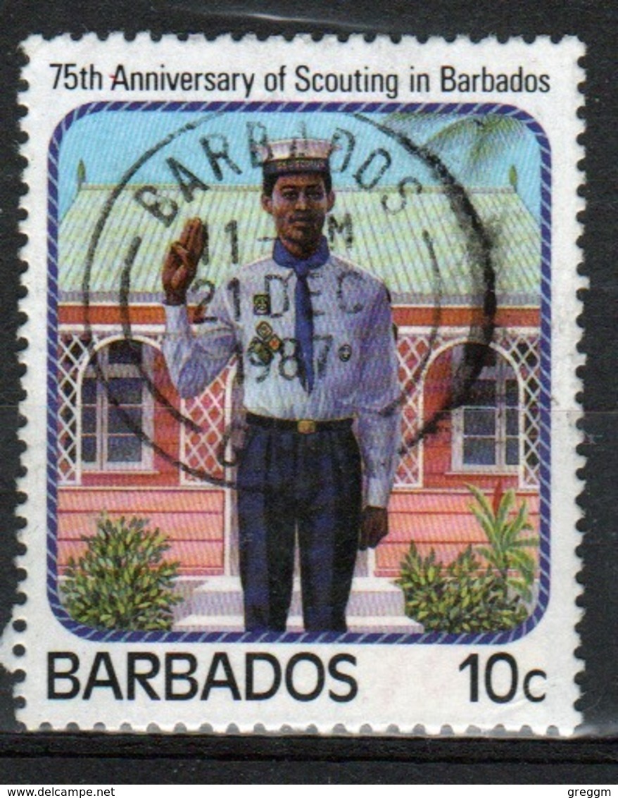 Barbados 1987 Single 10c Stamp Celebrating The 75th Anniversary Of Scouting. - Barbados (1966-...)