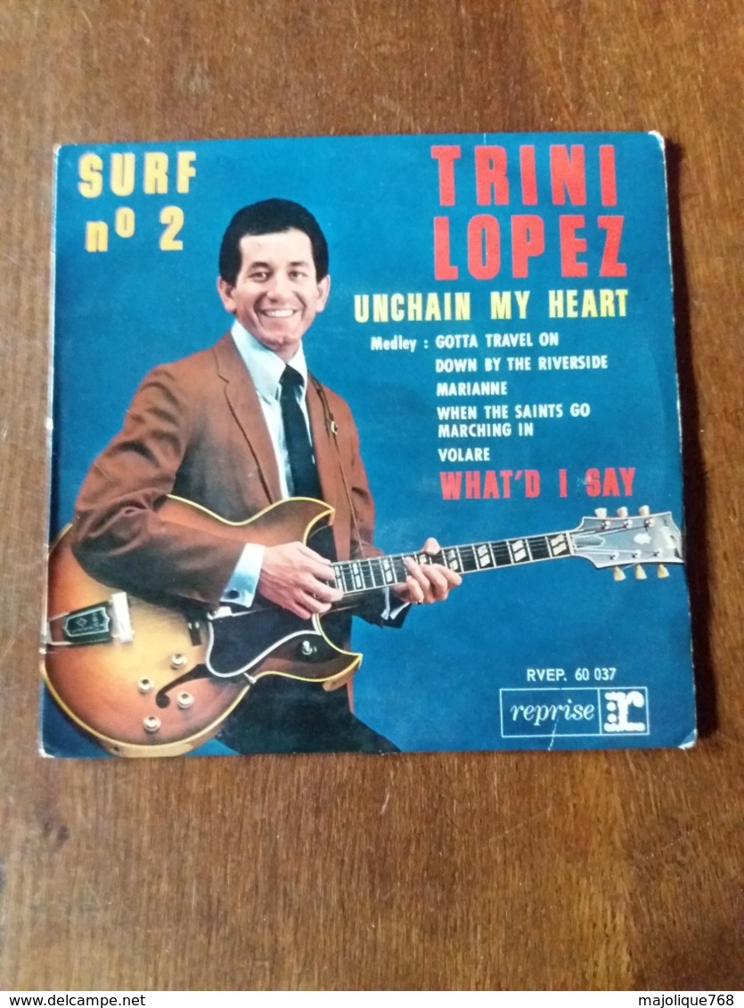 Trini Lopez Surf N°2 - Unchain My Heart - Reprise RVEP. 60037 - 1963 - Rock