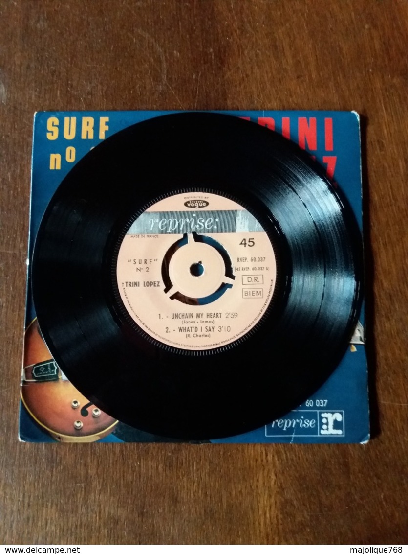 Trini Lopez Surf N°2 - Unchain My Heart - Reprise RVEP. 60037 - 1963 - Rock