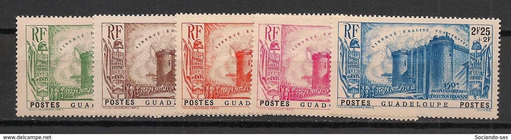 Guadeloupe - 1939 - N°Yv. 142 à 146 - Révolution - Série Complète - Neuf Luxe ** / MNH / Postfrisch - Neufs