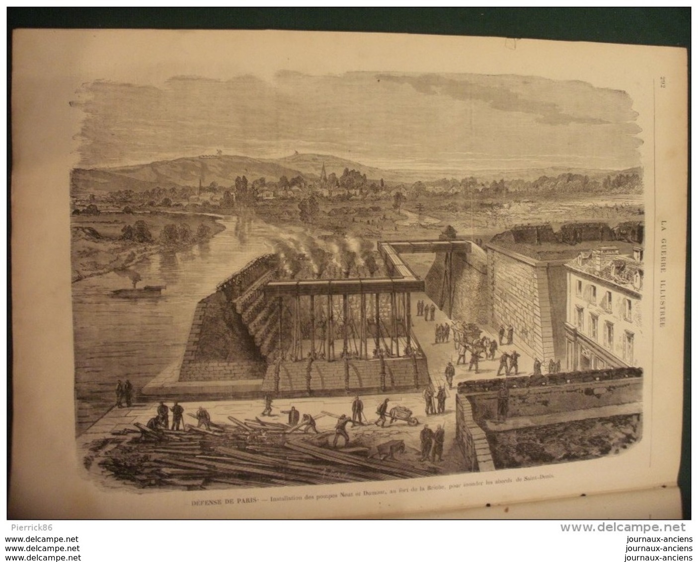 LA GUERRE ILLUSTRE 1870 LE SIEGE DE PARIS - FORT DE LA BRICHE SAINT DENIS - ROUTE DE MOUZON - SIEGE DE BONDY - 1850 - 1899