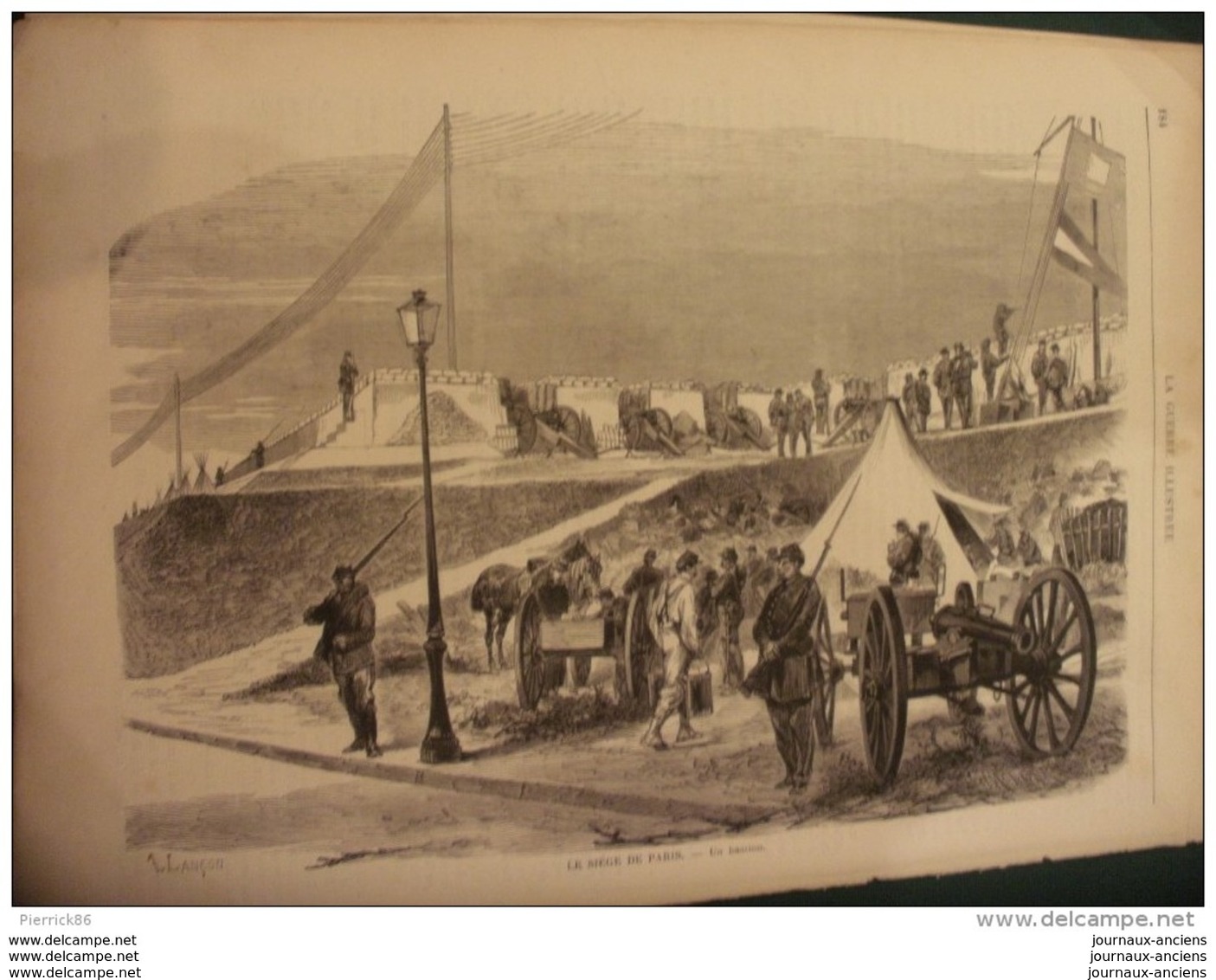 LA GUERRE ILLUSTRE 1870 SIEGE DE PARIS - PLAN GENERAL DES ENVIRONS DE PARIS - SUPPRESSION DE LA PREFECTURE DE POLICE - 1850 - 1899