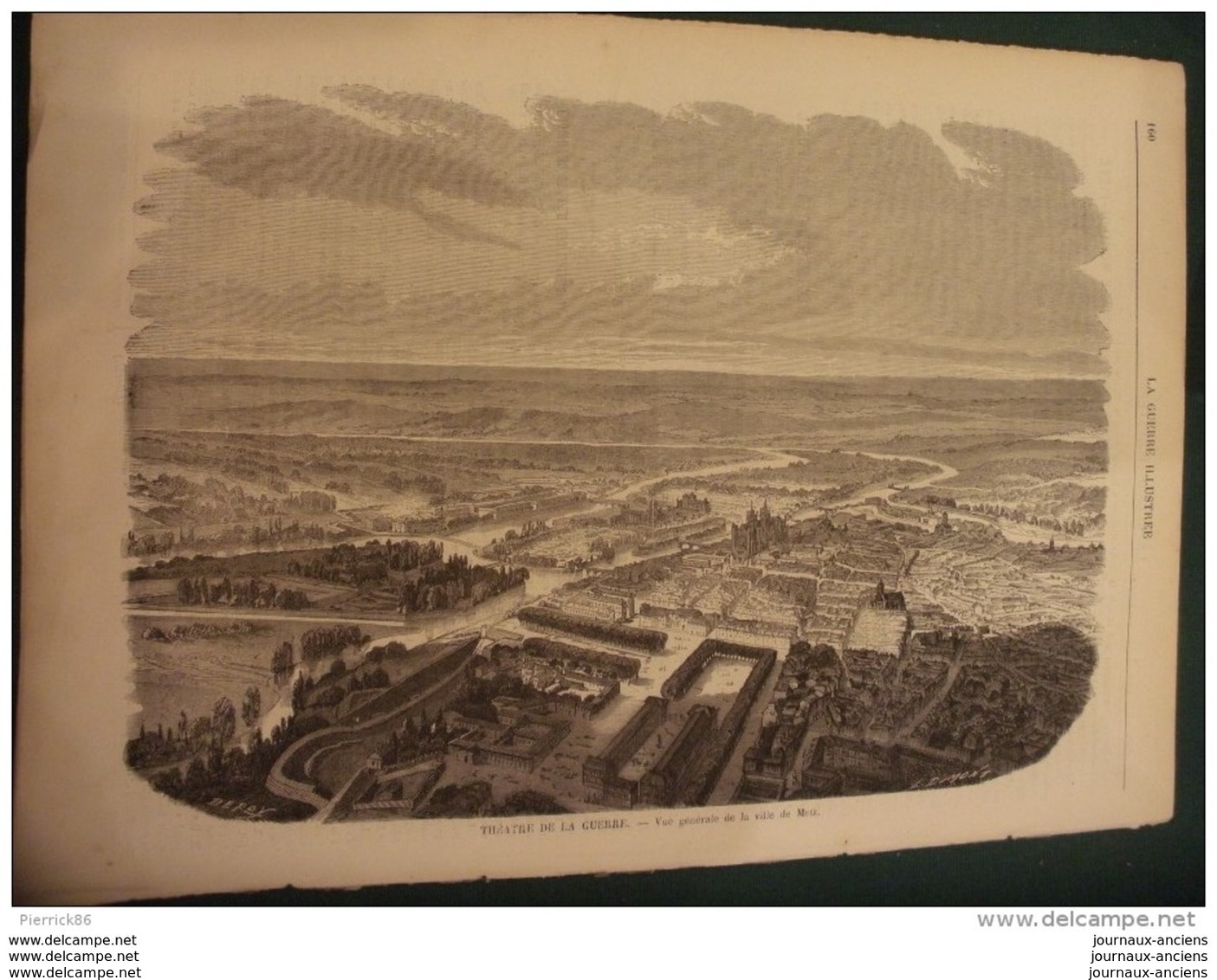 LA GUERRE ILLUSTRE 1870 SIEGE DE PARIS - THEATRE DE LA GUERRE VUE GENERALE DE METZ - 1850 - 1899