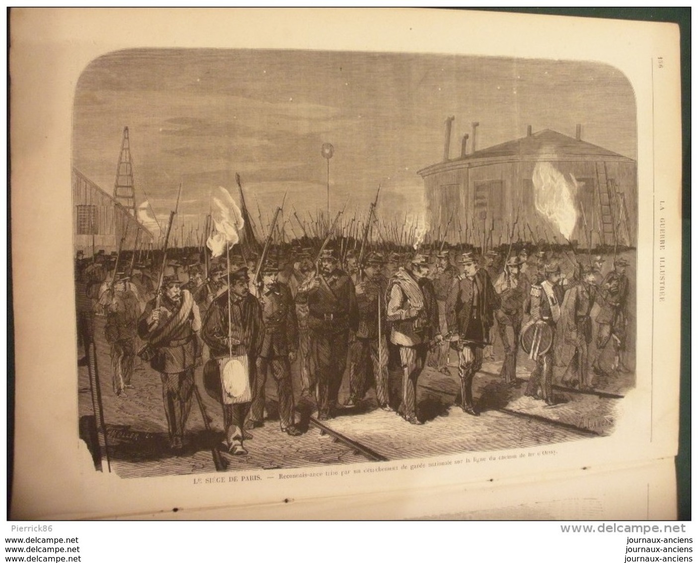 LA GUERRE ILLUSTRE 1870 SIEGE DE PARIS - THEATRE DE LA GUERRE VUE GENERALE DE METZ - 1850 - 1899