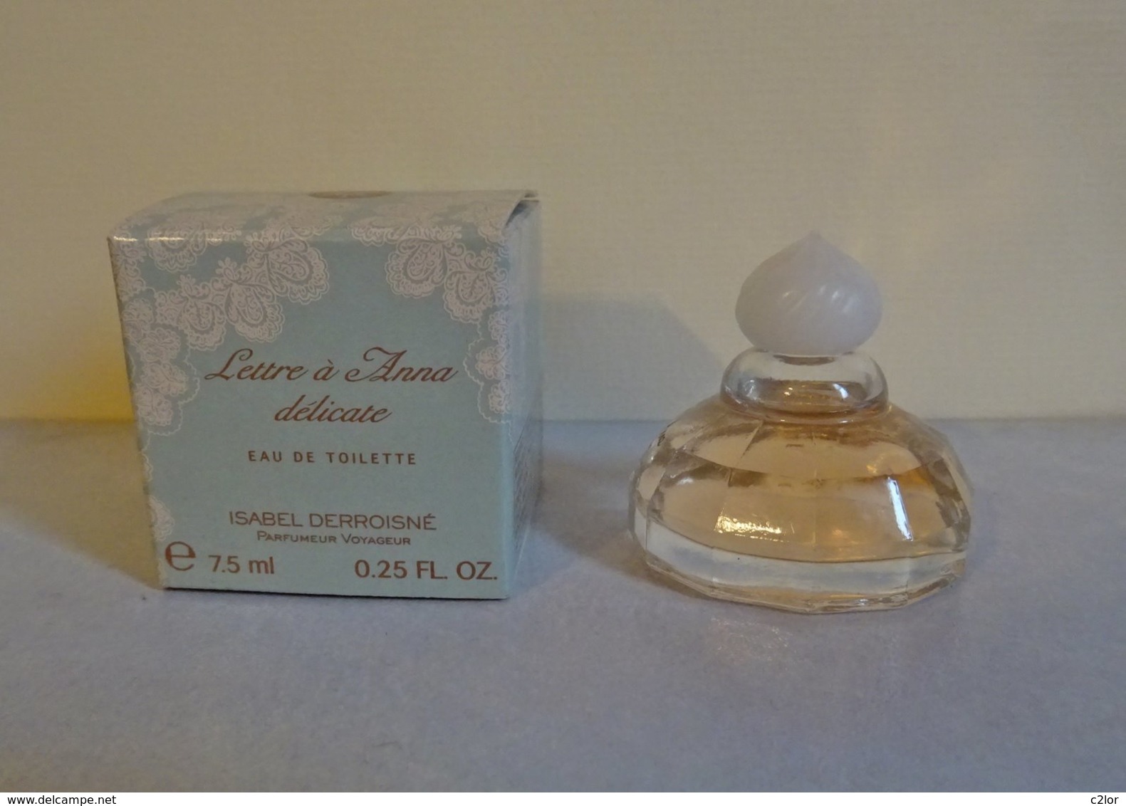 Miniature " LETTRE à ANNA Délicate " D'Isabel DERROISNE Eau De Toilette 7,5 Ml Dans Sa Boite - Miniatures Femmes (avec Boite)