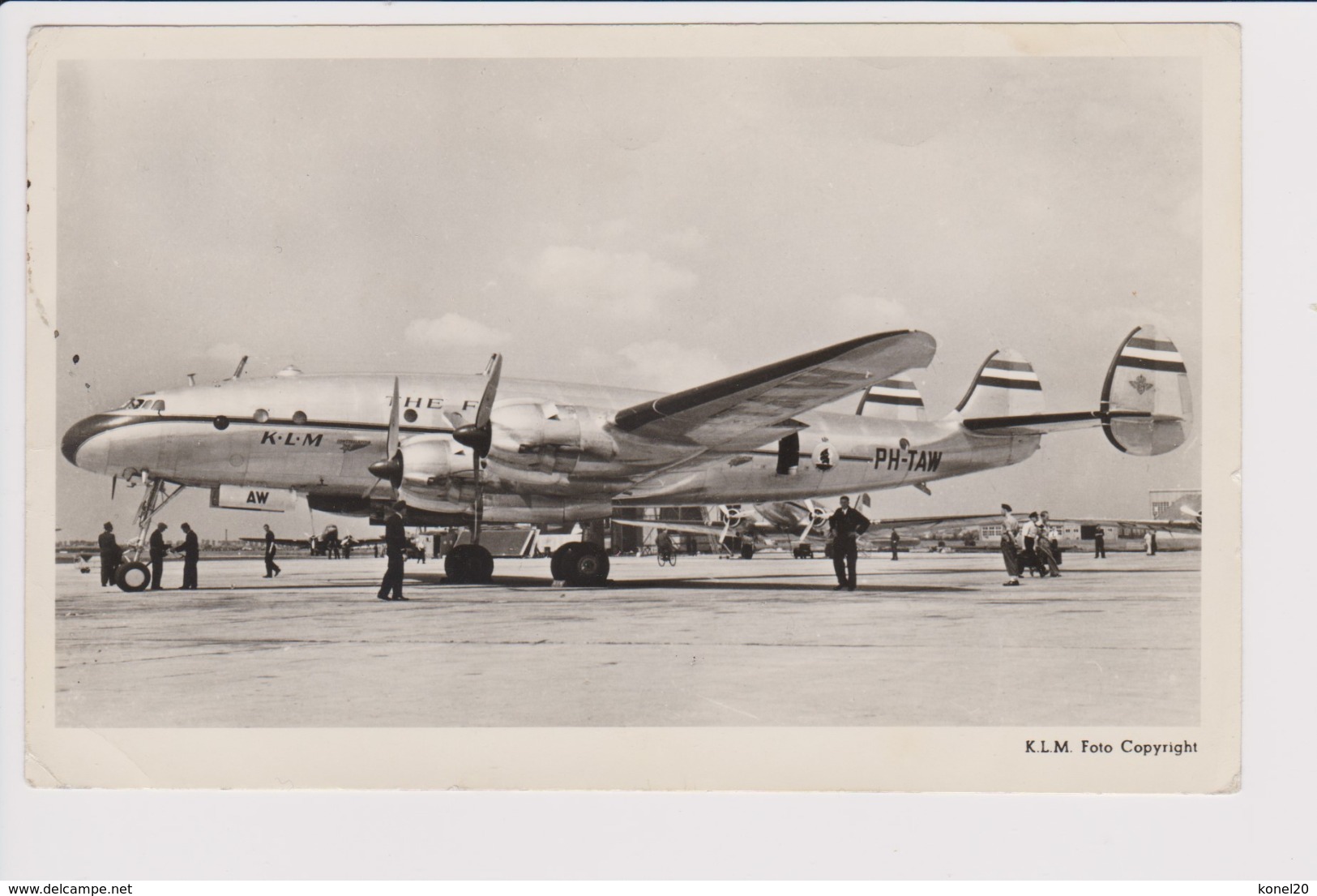 Vintage Pc KLM K.L.M. Royal Dutch Airlines Lockheed Constellation L-749 @ Schiphol Airport - 1919-1938: Interbellum