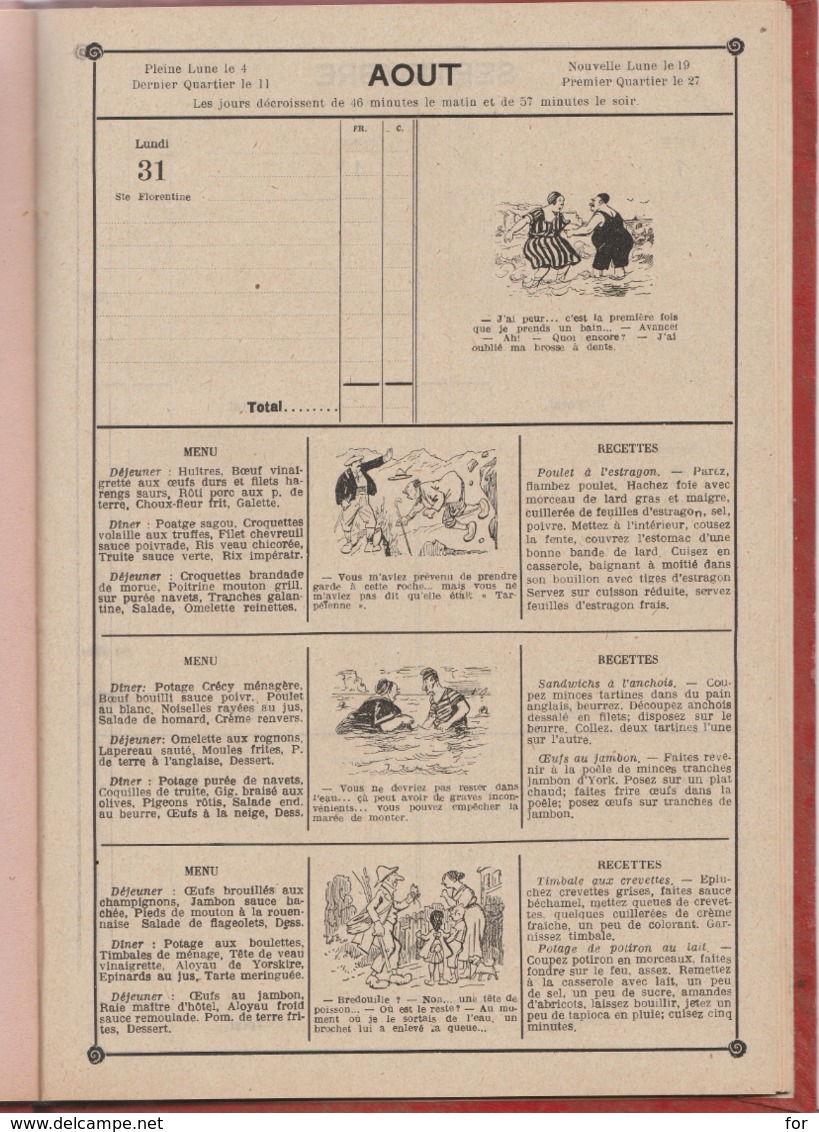 AGENDA-BUVARD : 1925 : société moderne d'alimentation - LYON - A. BADIEU & PERRACHON réunies - produits - félix potin -