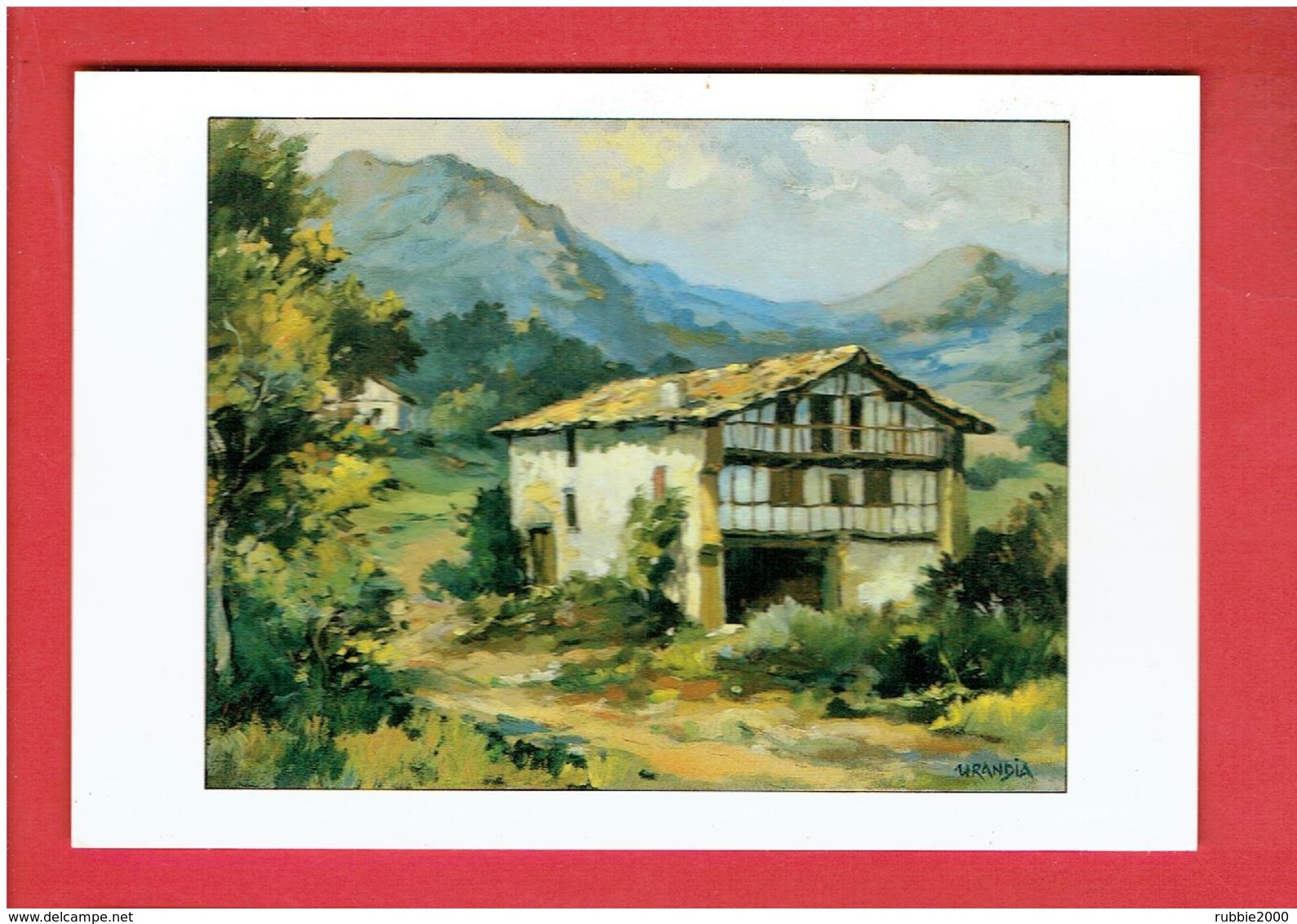 SARE 1990 VIEILLE FERME PEINTRE URANDIA CARTE EN BON ETAT - Sare