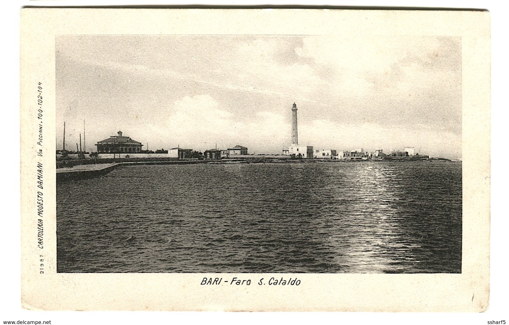 BARI Faro S. Cataldo CaRTOLERIA MODESTO DAMIANI C. 1908 - Bari