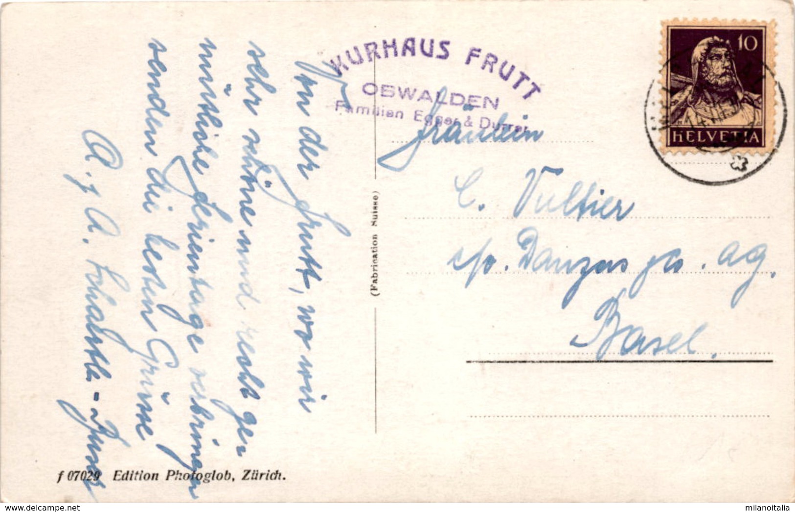 Kurhaus Frutt Mit Melchsee U. Titliskette (07029) * 14. 7. 1931 - Sonstige & Ohne Zuordnung