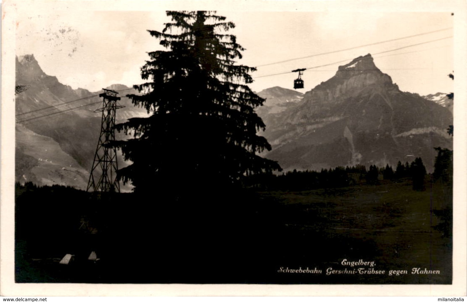 Engelberg - Schwebebahn Gerschni-Trübsee Gegen Hahnen (1430) * 5. 6. 1932 - Engelberg