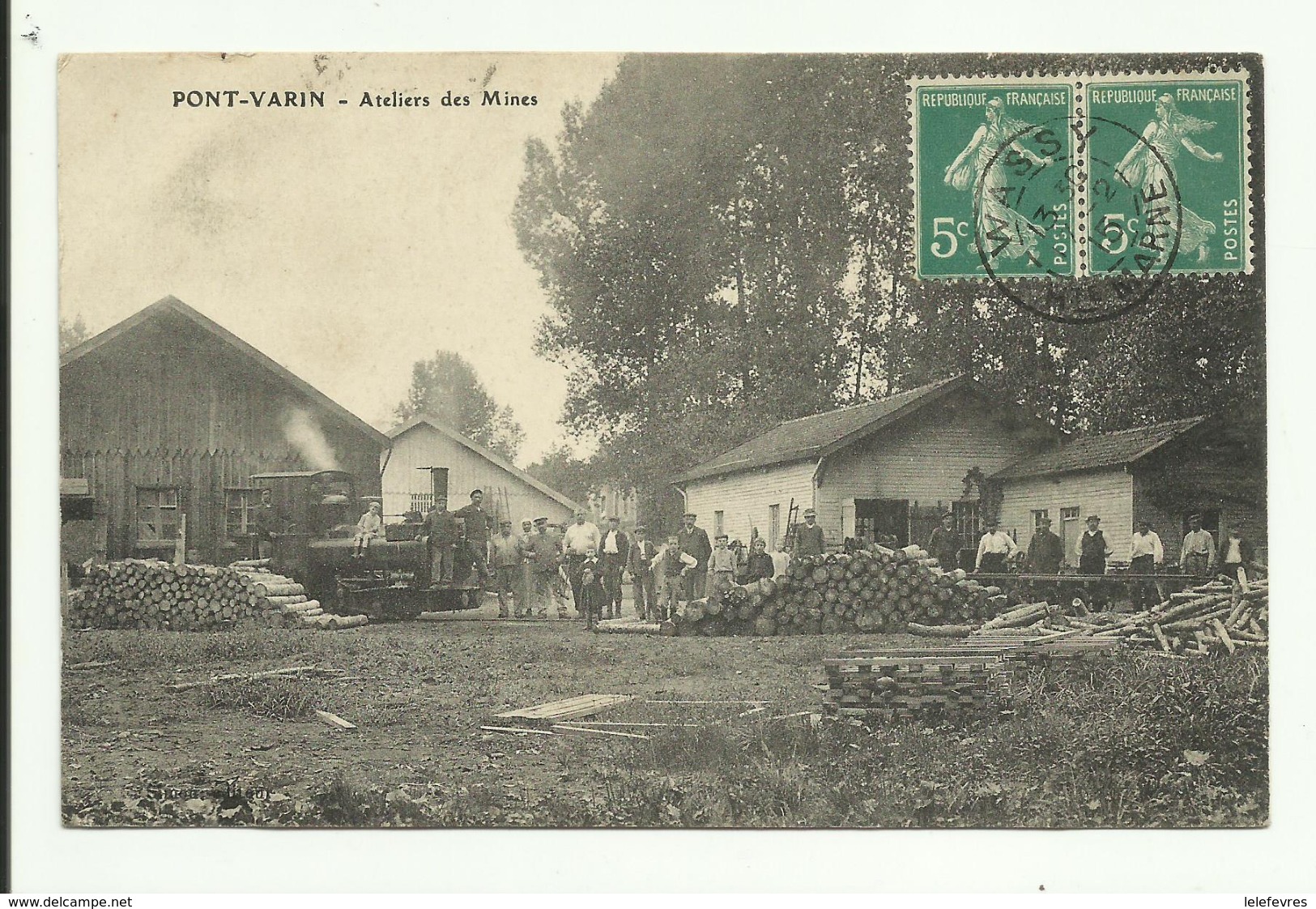 Cpa  PONT - VARIN ,  Ateliers Des Mines  - 1915 - Andere & Zonder Classificatie