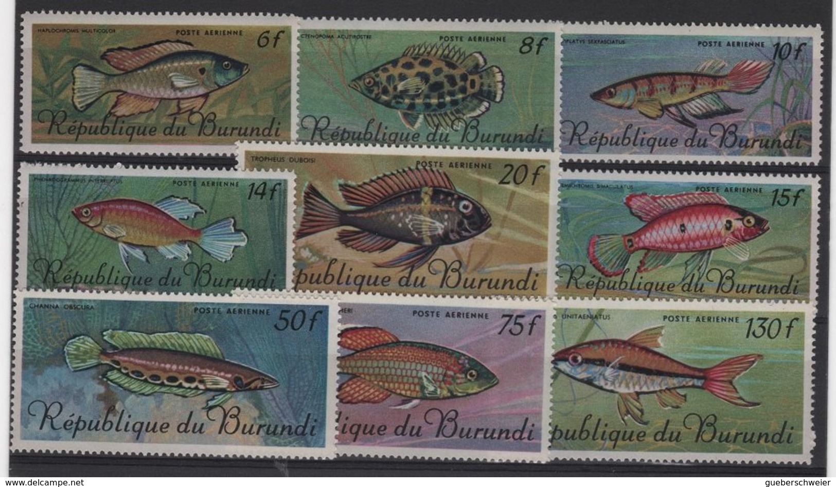 PROT 6 - BURUNDI PA 62/70 Neufs** Série Poissons - Neufs