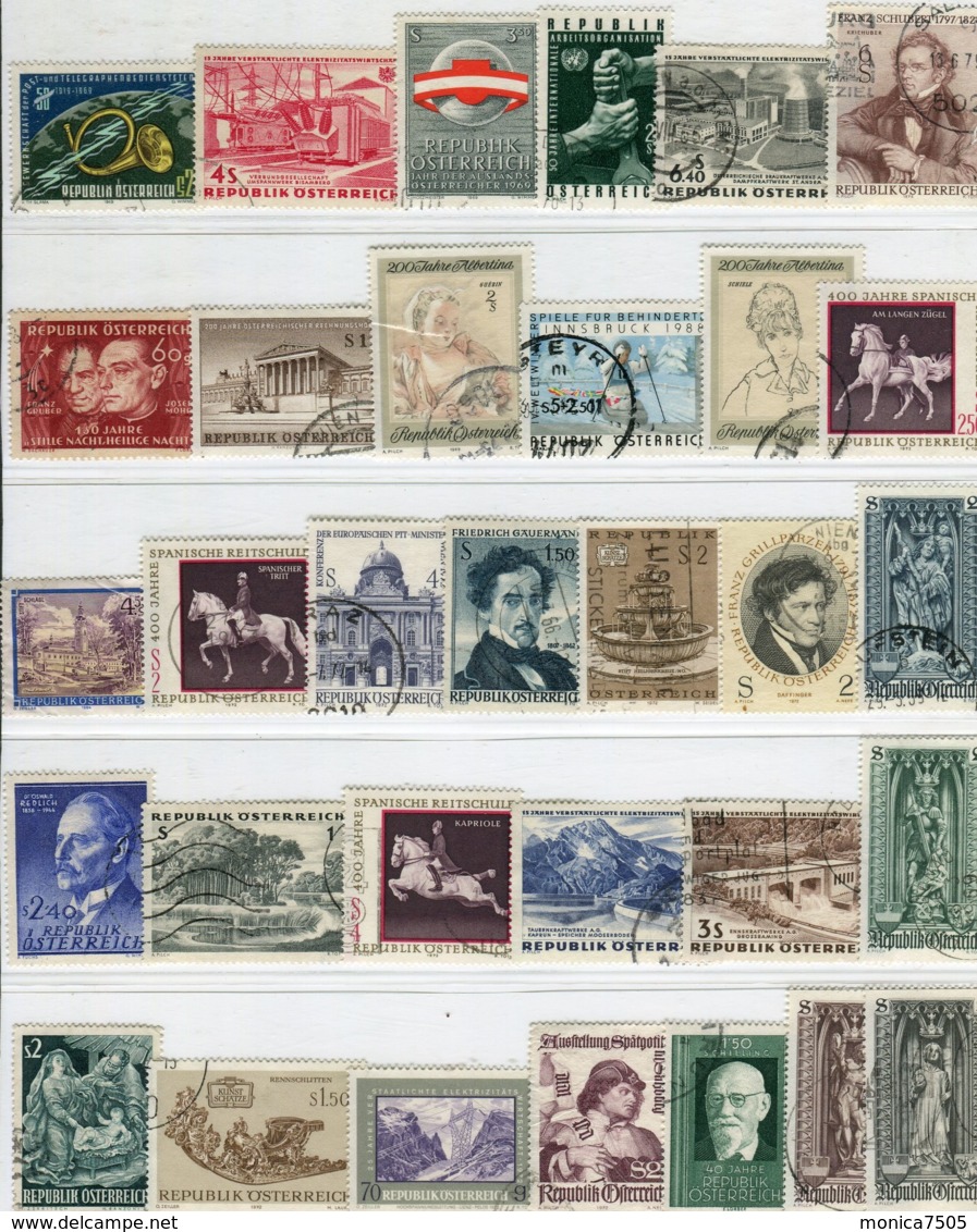 AUTRICHE : LOT  DE TIMBRES  BIEN  OBLITERES , A SAISIR . - Collections