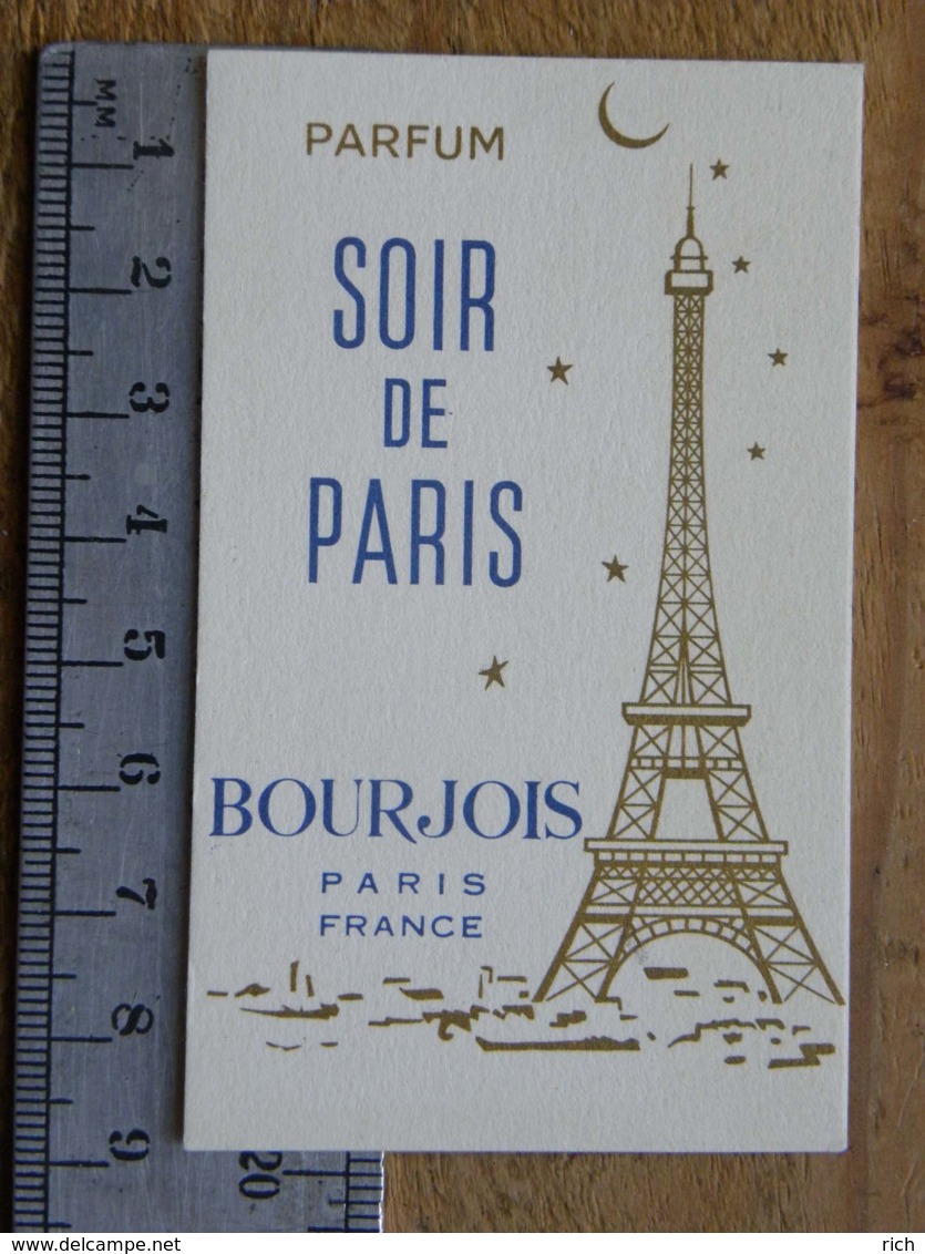 Carte Parfumée - BOURJOIS PARIS - Parfum SOIR DE PARIS - Zonder Classificatie