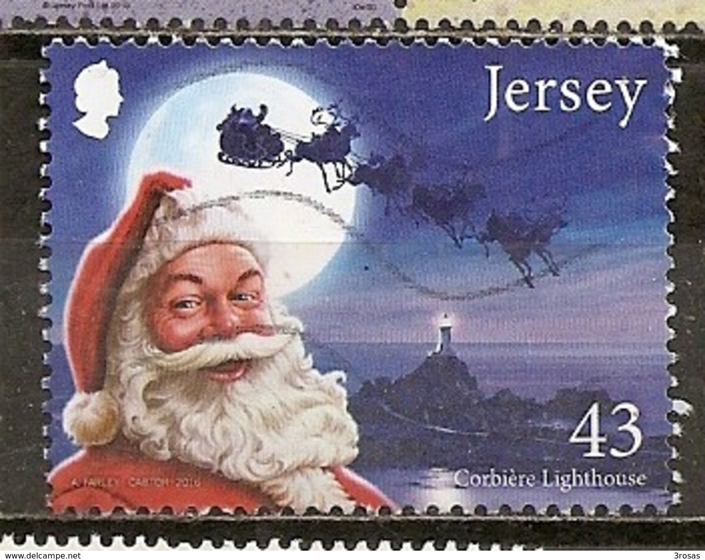 Jersey 2016 Noel Avec Phare Lighthouse Christmas Obl - Jersey