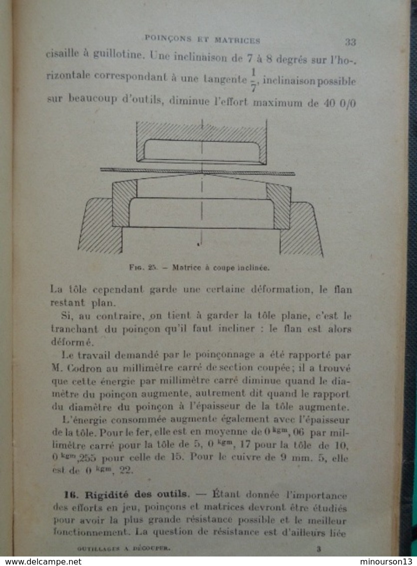 1929 - NOTES PRATIQUES SUR LES OUTILLAGES A DECOUPER ET A EMBOUTIR - Knutselen / Techniek