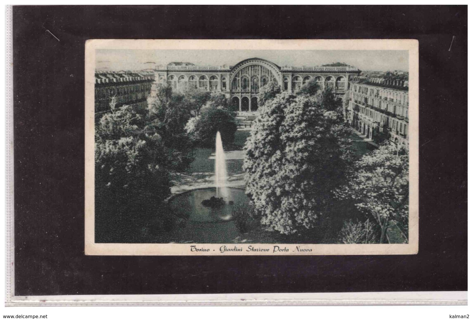 16640   -   TORINO, GIARDINI STAZIONE  PORTA NUOVA      /     VIAGGIATA   3.10.1938 - Stazione Porta Nuova