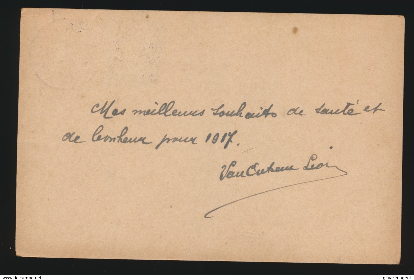 EDINGEN  LEON VAN CUHEM       - DUITSE CONTROLE STEMPEL 1917 - NAAR ASSE -  ZIE 2 AFBEELDINGEN - Asse