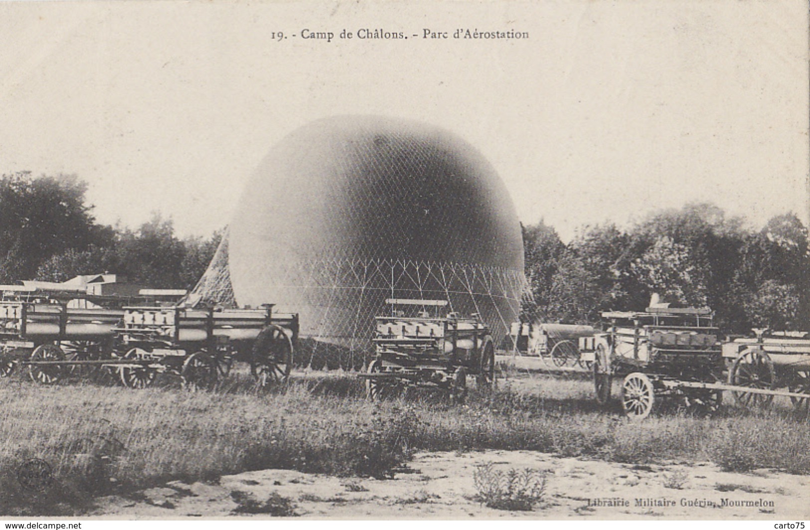 Aviation - Ballon Dirigeable Militaria Aérostation - Voitures Transport - Camp De Châlons - Dirigibili