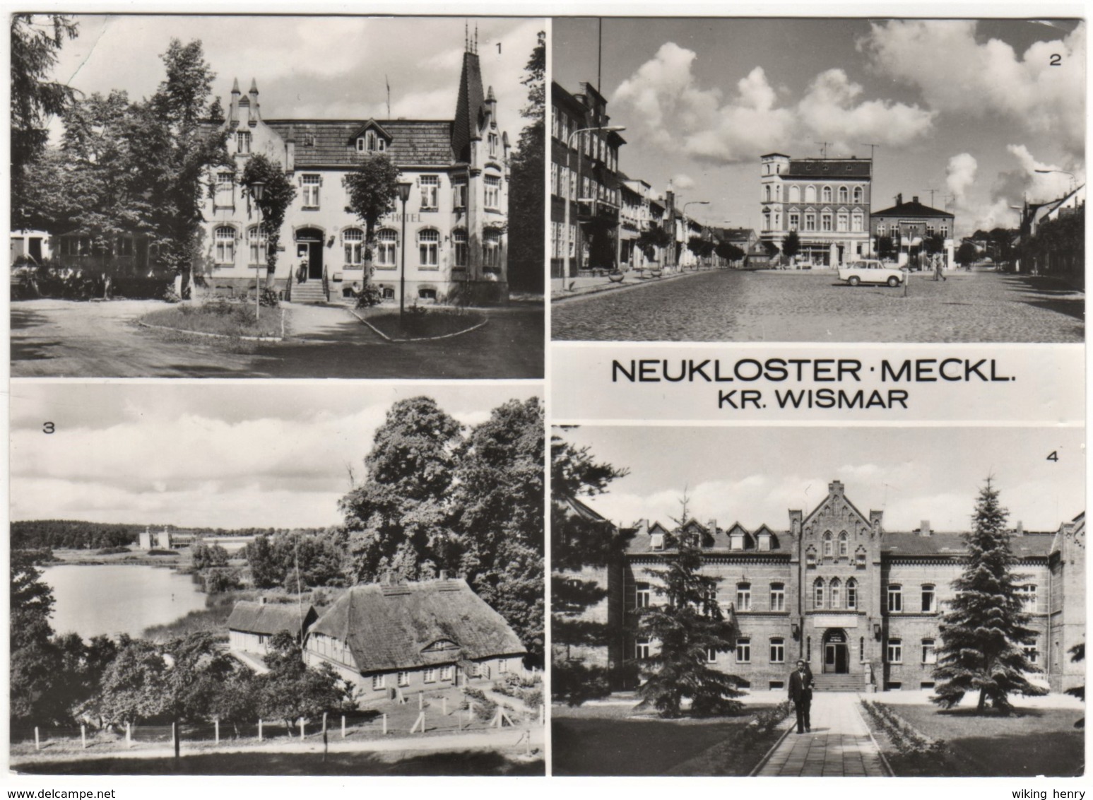 Neukloster - S/w Mehrbildkarte 2   Mit Poststempel Zurück Und Absender Nicht Zu Ermitteln - Neukloster