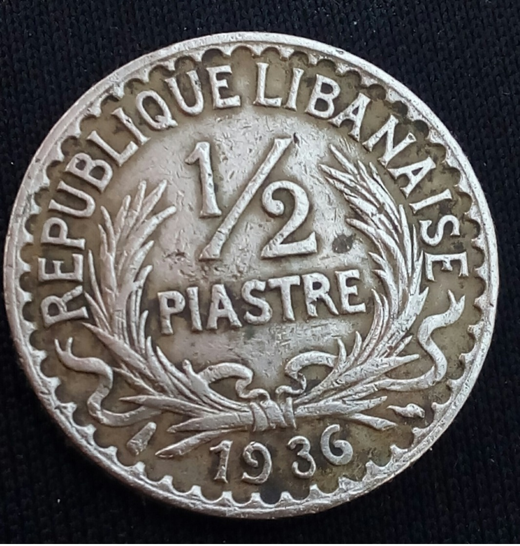 Lebanon, ½ Piastres 1936  , Perfect , Agouz - Liban