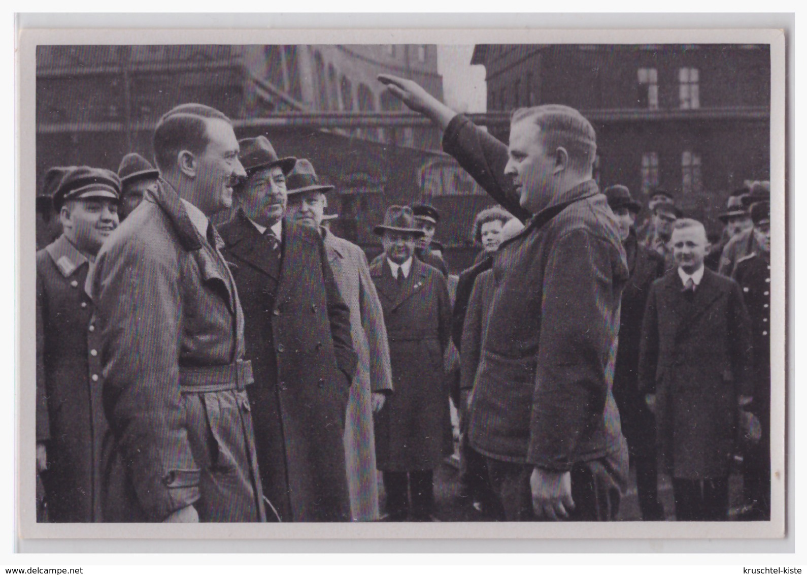 DT- Reich (000575) Propaganda Sammelbild Adolf Hitler"" Bild 92, Besuch In Einer Fabrik. Ein Vertreter Der Belegschaft - Briefe U. Dokumente