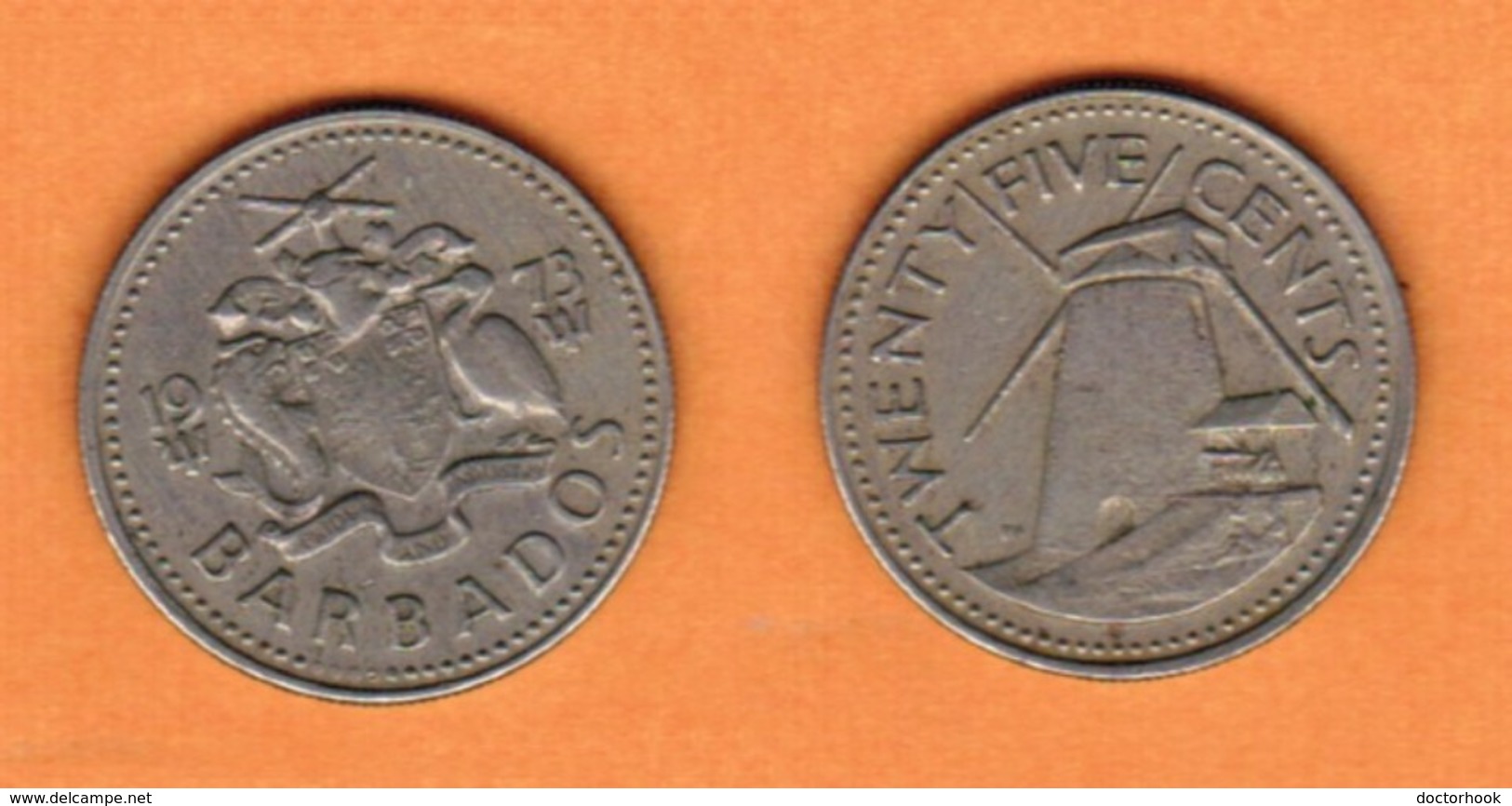 BARBADOS  25 CENTS 1973 (KM # 13) #5455 - Barbados