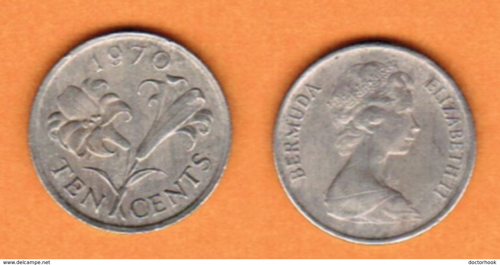 BERMUDA  10 CENTS 1970 (KM # 17) #5457 - Bermuda