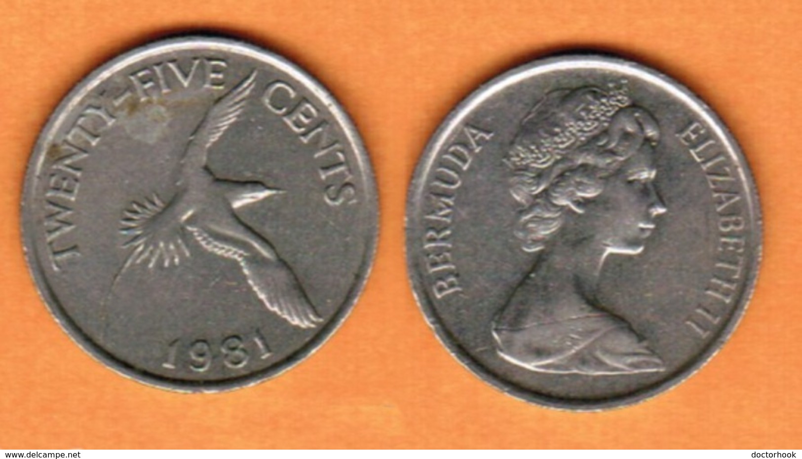 BERMUDA  25 CENTS 1981 (KM # 18) #5458 - Bermudas