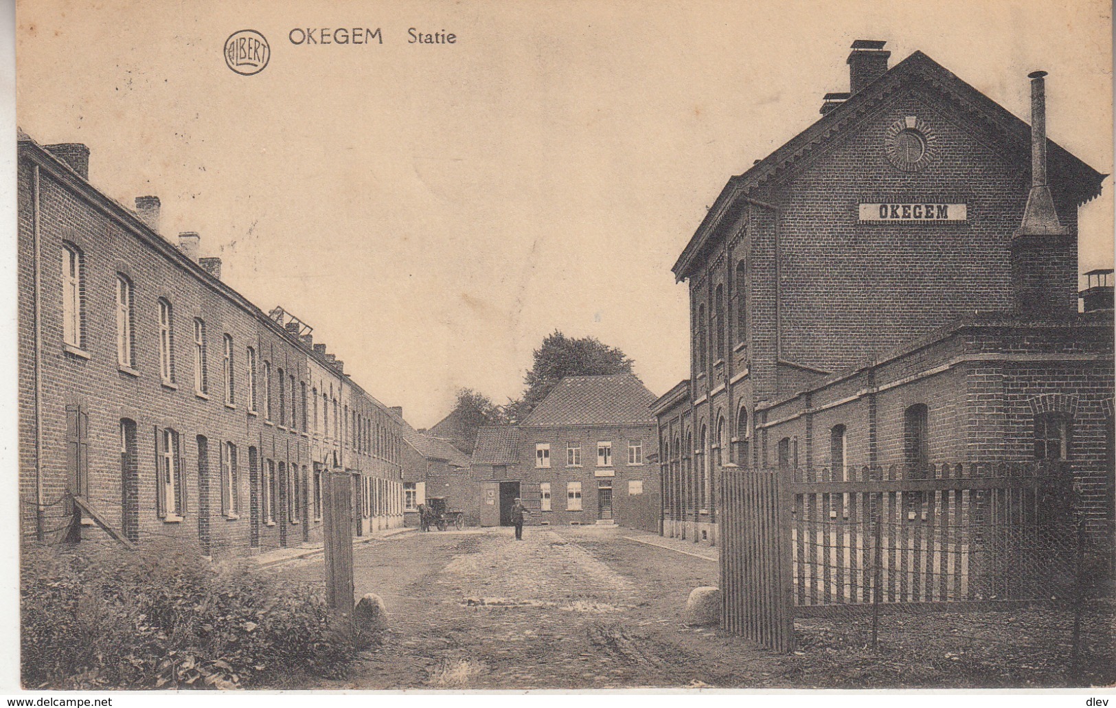 Okegem - Statie En Omgeving - Uitg. Van Der Speeten A./Albert - Gares - Sans Trains