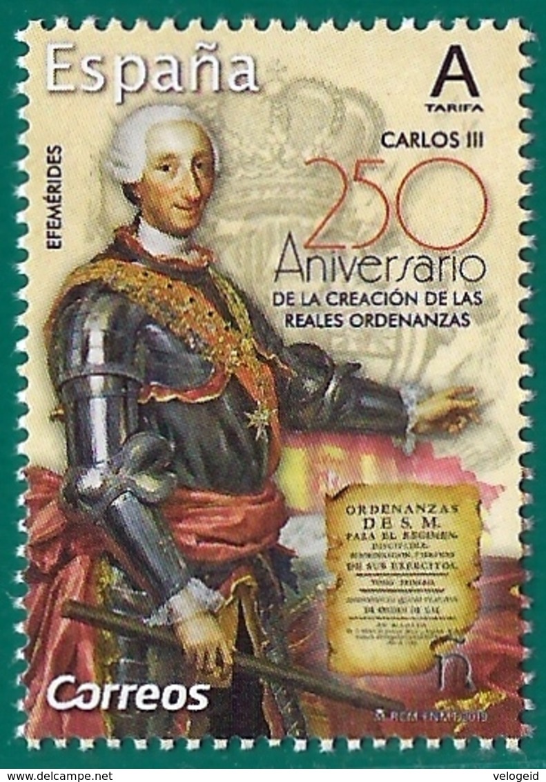 España. Spain. 2019. 250 Aniversario De Las Reales Ordenanzas. Carlos III - Nuevos