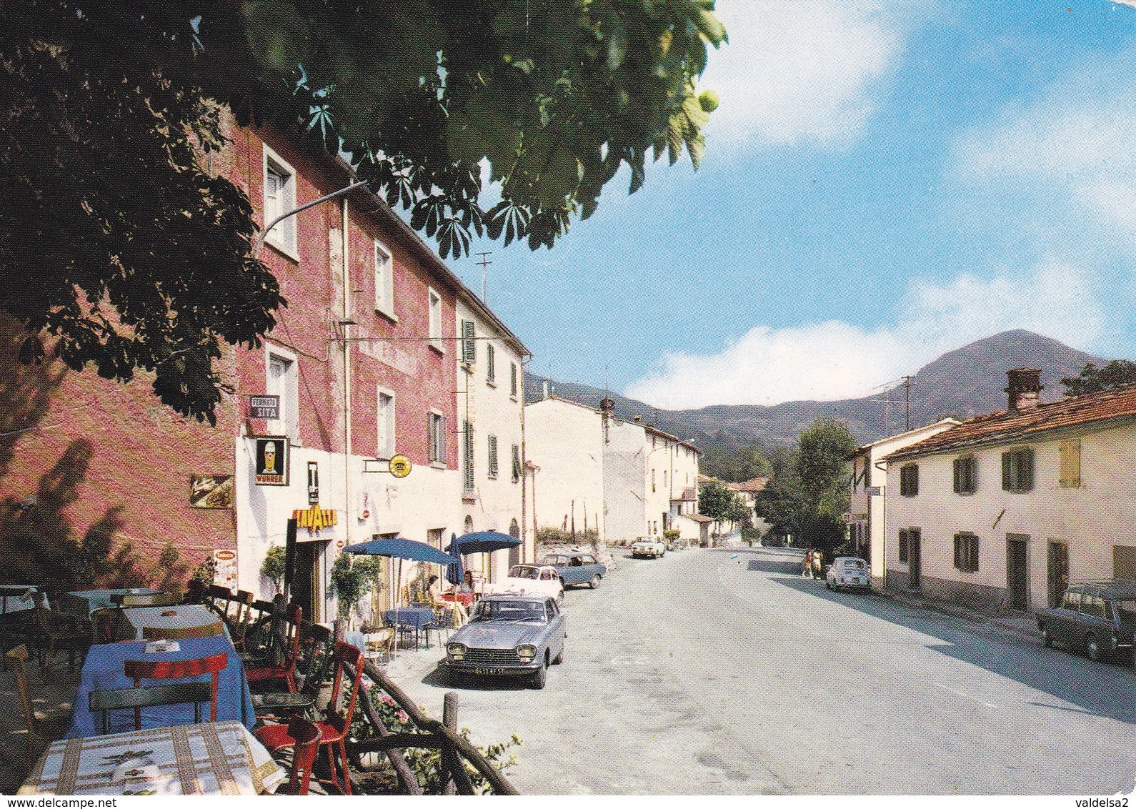 LA TRAVERSA - FIRENZUOLA - SALE E TABACCHI - INSEGNA PUBBLICITARIA BIRRA WUHRER - LAVAZZA - AUTO - FERMATA SITA - 1972 - Firenze